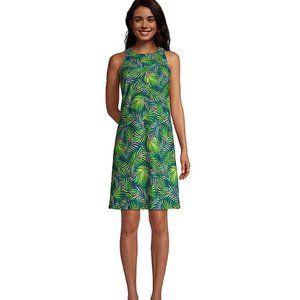 NWT Lands' End Women's Modest Dresskini Swim Cover Up Dress Size 8 $120 JK365
